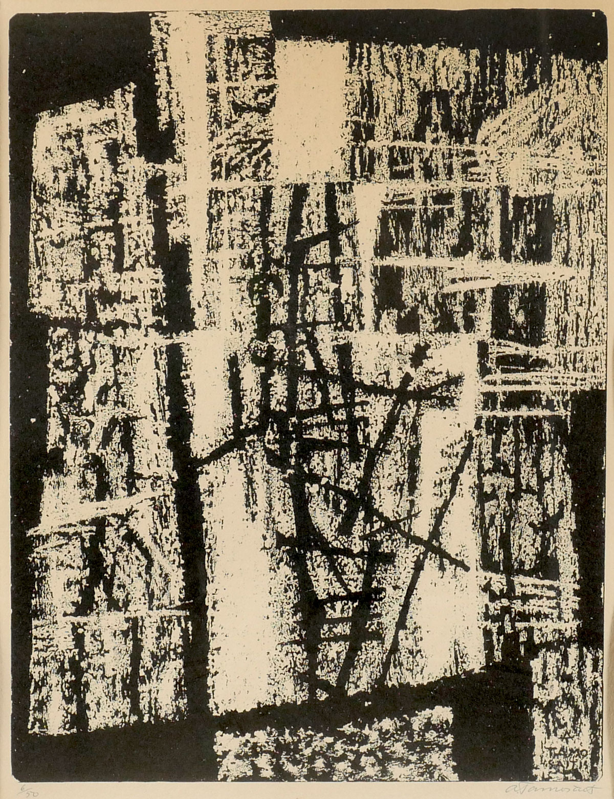 TAMOSAITIS LITHUANIAN LITHOGRAPH