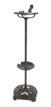 TAMPA ASH TRAY STAND, CAST IRO