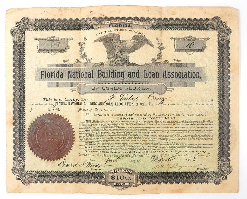 TAMPA OCALA CIGAR HISTORY, BANK