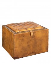 TAN CHESTERFIELD TUFTED LEATHE