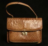 Tan Coblentz alligator purse