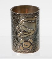 TANE MEXICAN SILVER BEAKER VAS