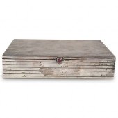 TANE MEXICAN SILVER CIGAR BOXD