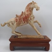 TANG STYLE HORSE ON A HARDWOOD