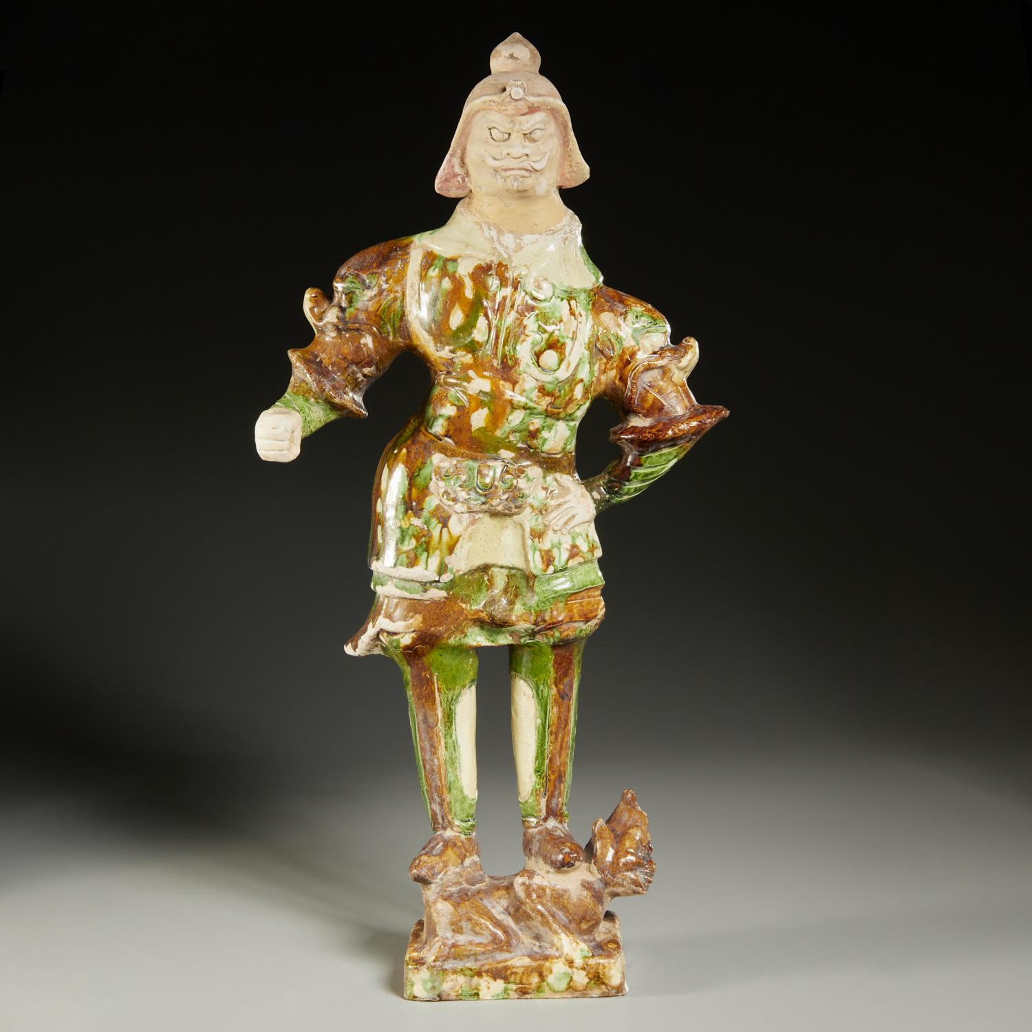 TANG STYLE SANCAI GLAZED LOKAPALA