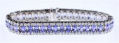Tanzanite and diamond line bra