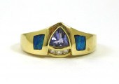 TANZANITE, BLACK OPAL AND DIAM