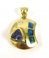 TANZANITE, BLACK OPAL AND DIAM