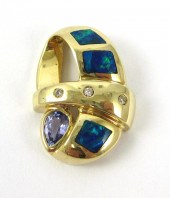 TANZANITE, BLACK OPAL AND DIAM