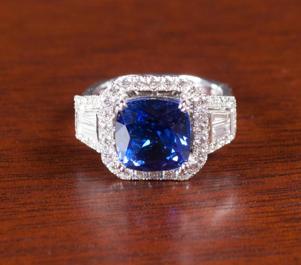 TANZANITE, DIAMOND AND EIGHTEEN