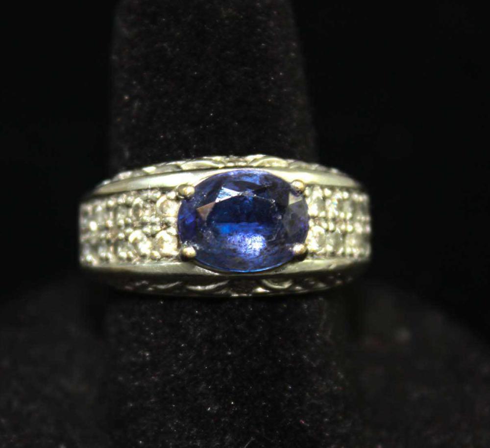 TANZANITE, DIAMOND AND EIGHTEEN