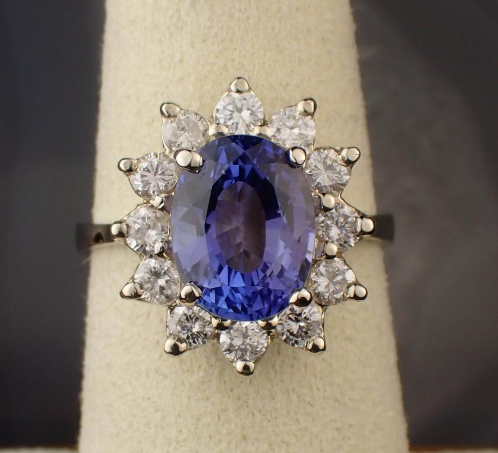 TANZANITE, DIAMOND AND FOURTEEN