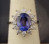 TANZANITE, DIAMOND AND FOURTEE