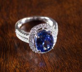 TANZANITE, DIAMOND AND FOURTEE