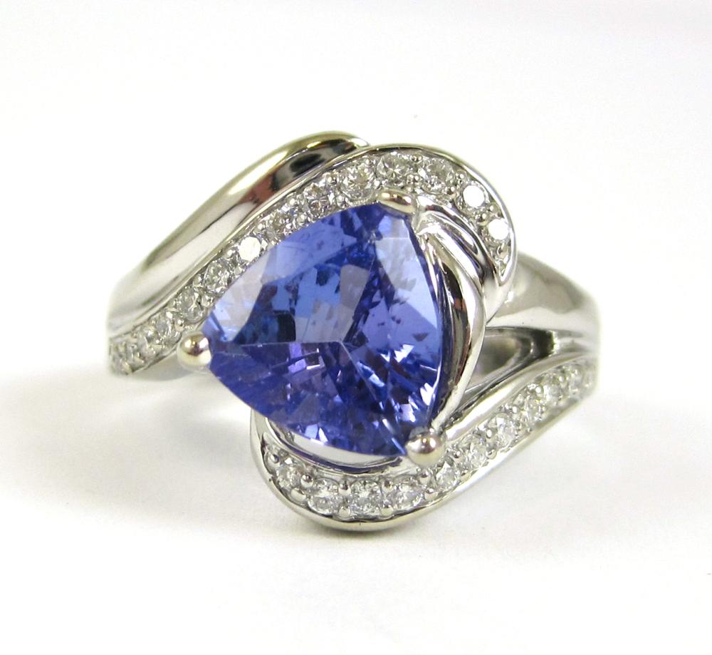 TANZANITE, DIAMOND AND FOURTEEN