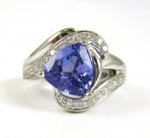 TANZANITE, DIAMOND AND FOURTEE