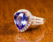 TANZANITE, DIAMOND AND FOURTEE