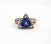 TANZANITE, DIAMOND AND FOURTEE