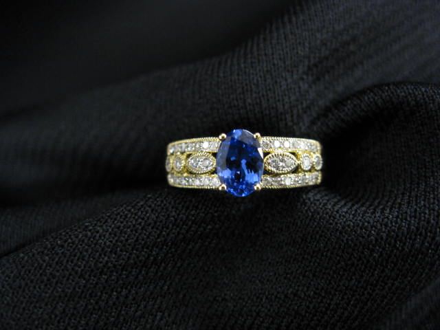 Tanzanite & Diamond Ring .85