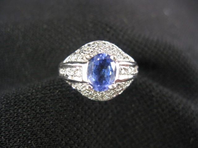 Tanzanite & Diamond Ring oval gem