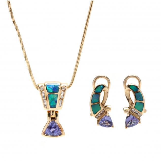 TANZANITE, OPAL, AND DIAMOND