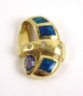 TANZANITE, OPAL AND FOURTEEN K