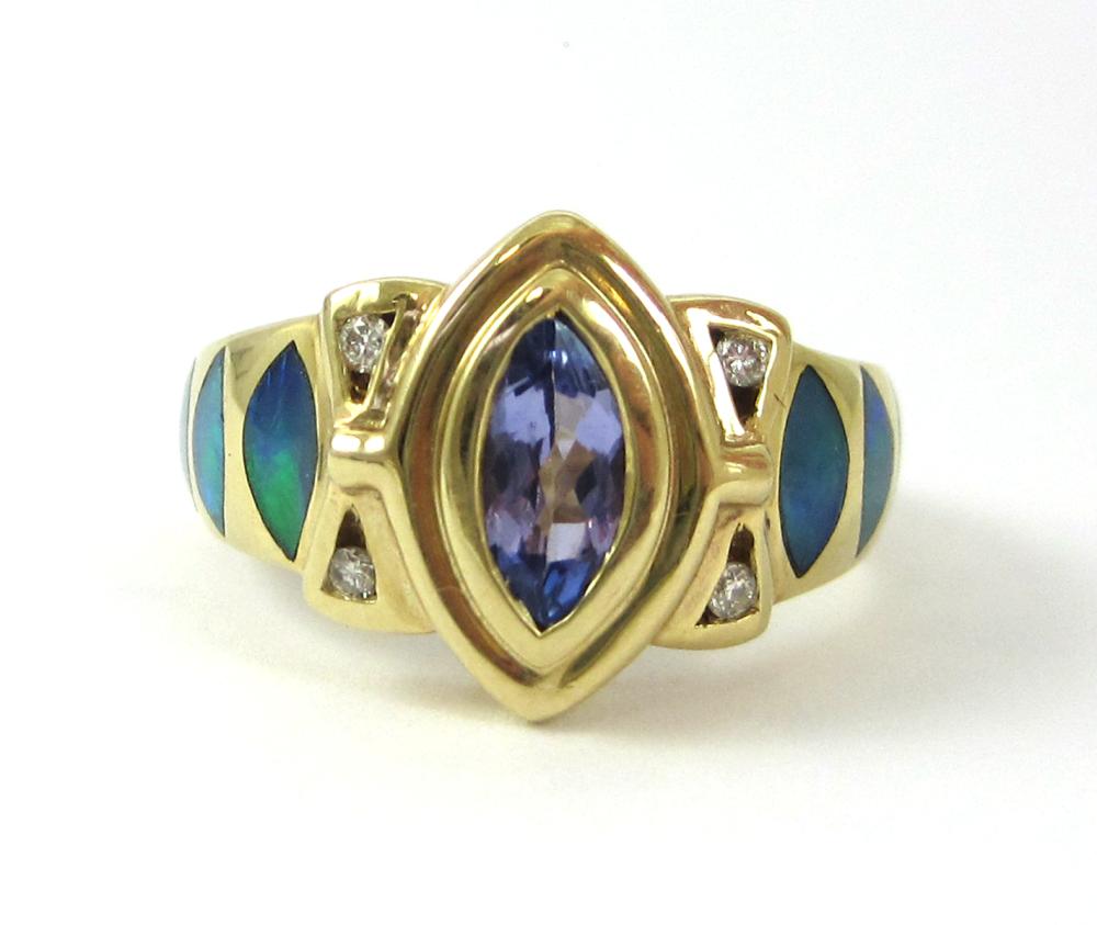 TANZANITE, OPAL, DIAMOND AND