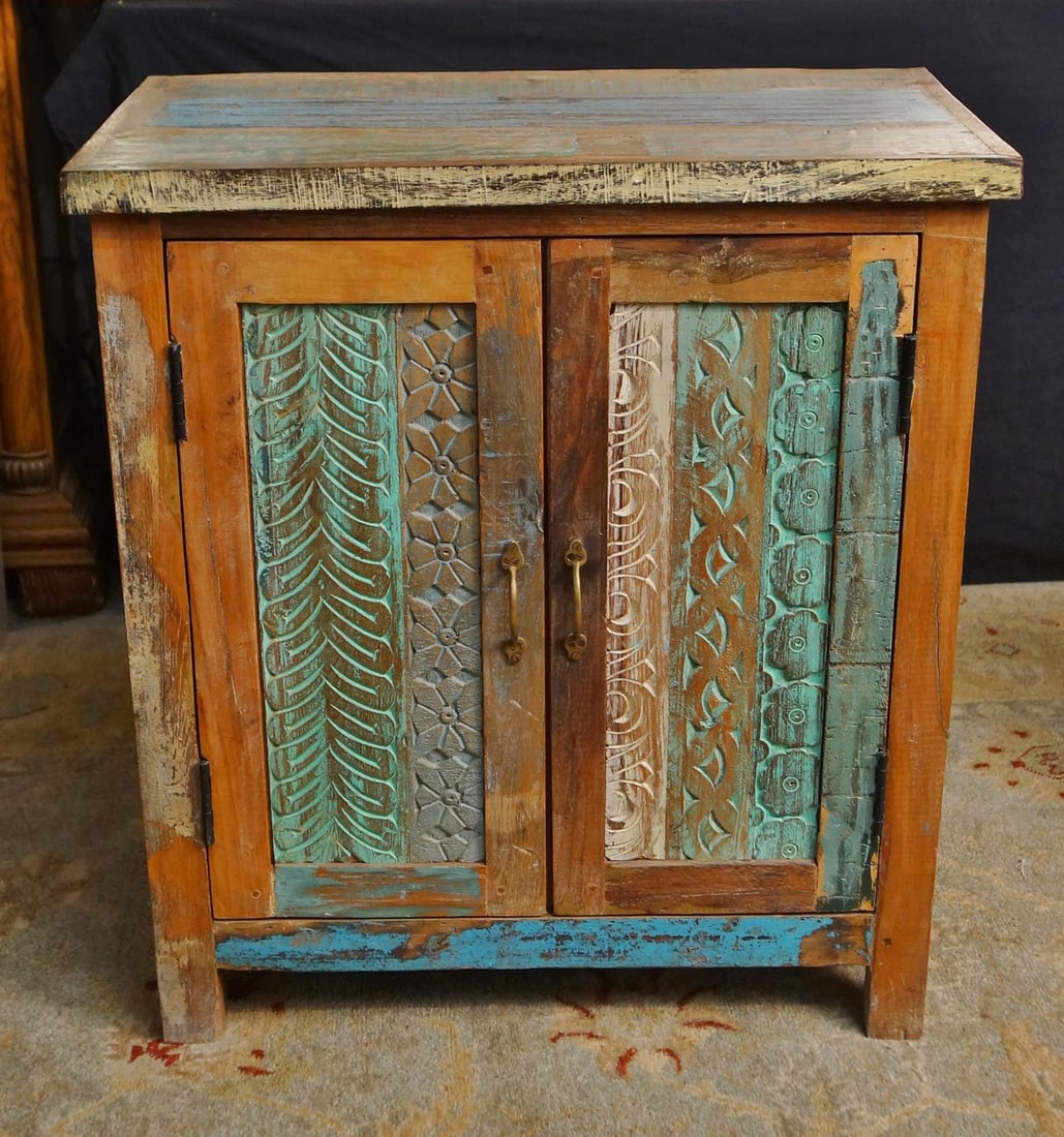 TAOS STYLE RUSTIC SIDE TABLE WITH