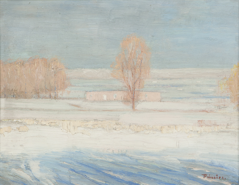 Taos winter landscape oil on canvas