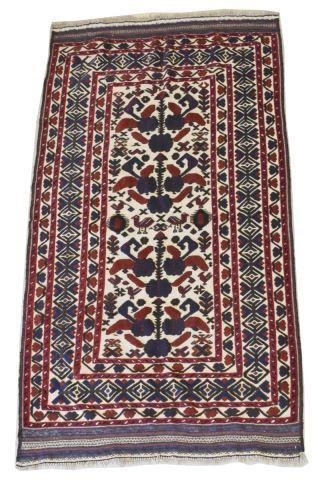 TARAJI SOUMAK WOOL RUG, APPROX 6'7"
