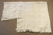 TATTED BEDSPREAD - 19th c Tatt