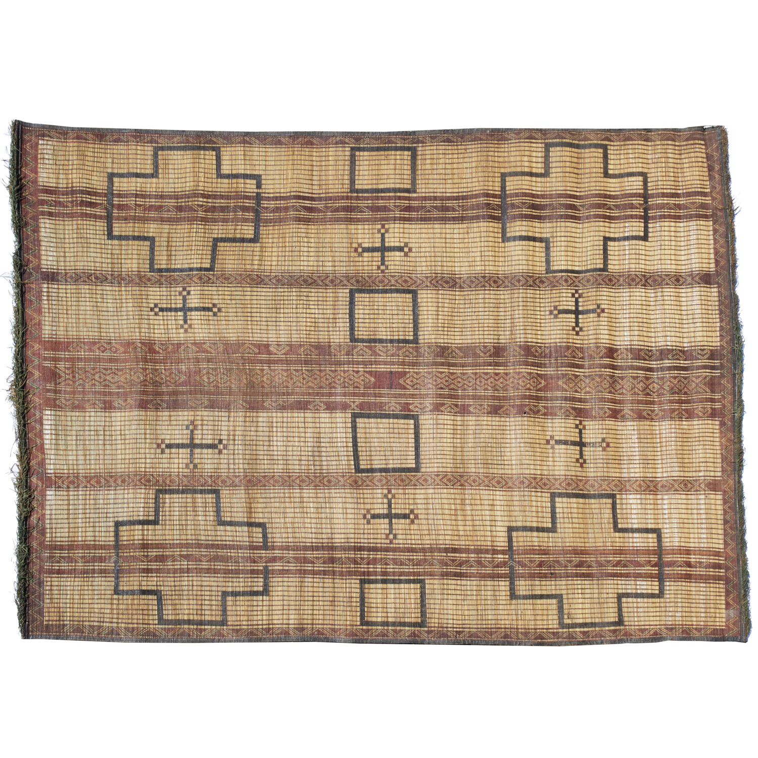 TAUREG WOVEN JUTE RUG 20th c.,