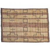 TAUREG WOVEN JUTE RUG 20th c.,