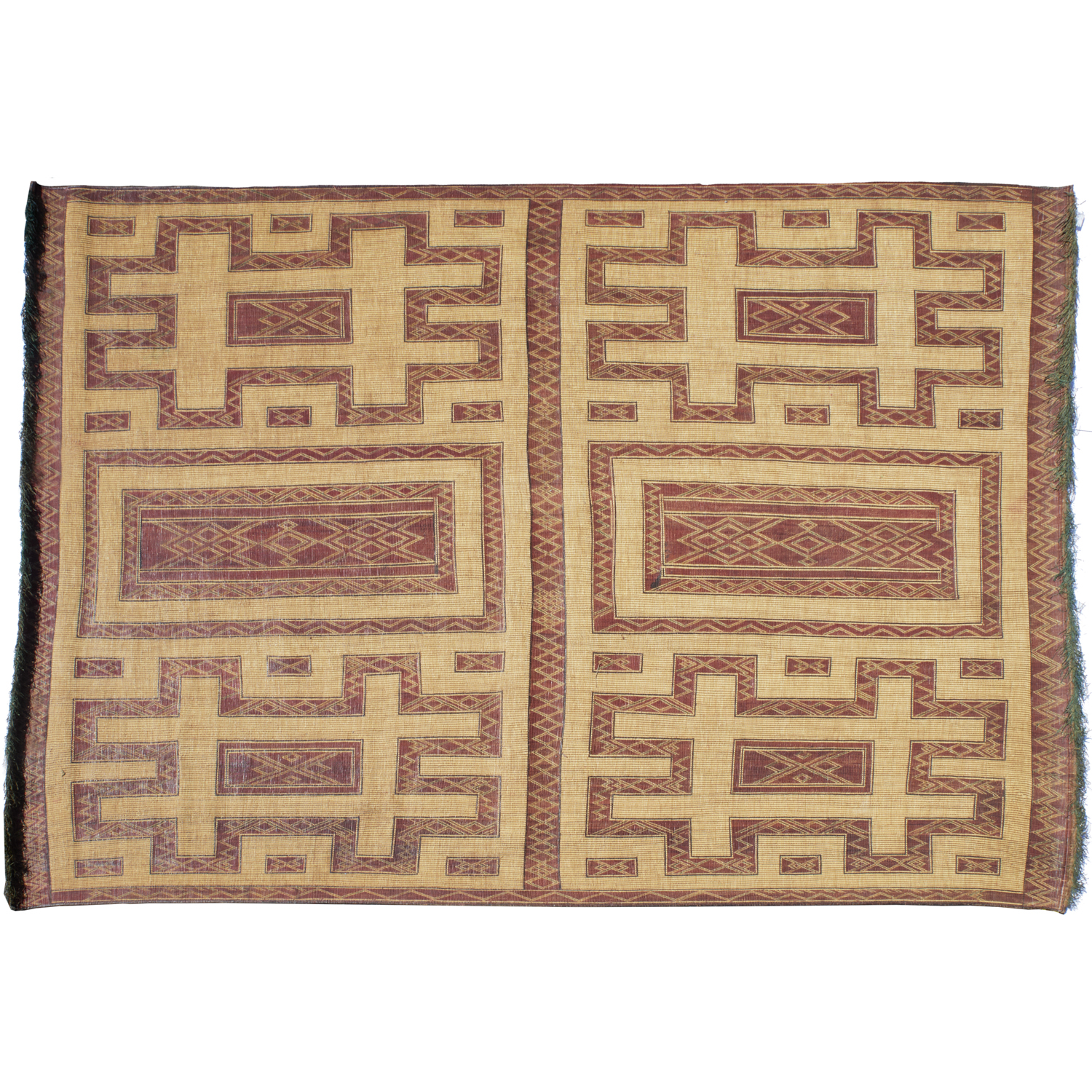 TAUREG WOVEN REED CARPET 20th c.,