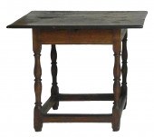 TAVERN TABLE, 18TH C., PLANK T