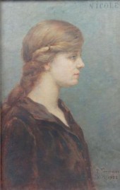TAVERNIER Paul. 1922 Oil/Canva