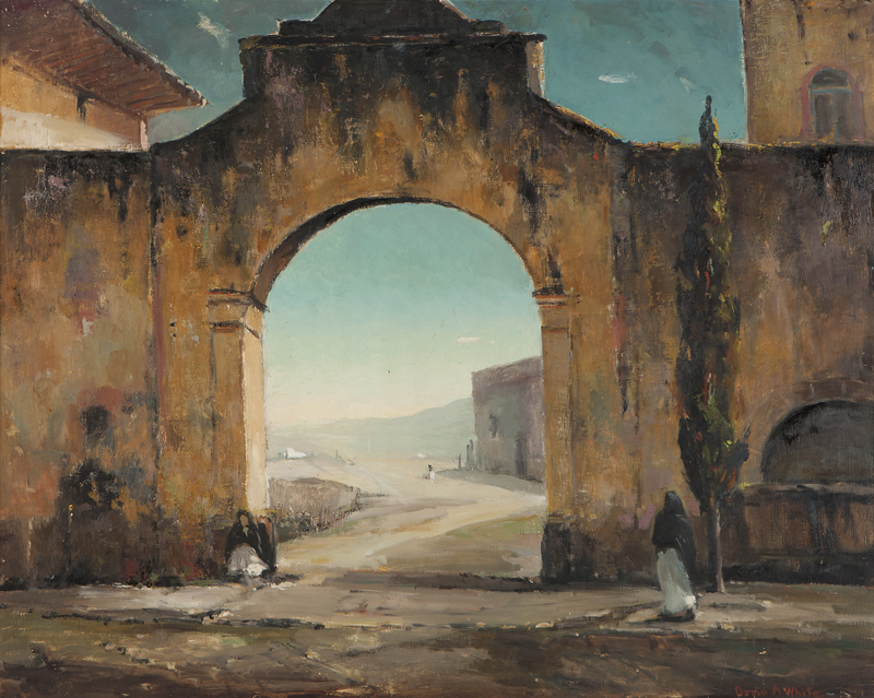 Taxco Mexico oil on masonite.
