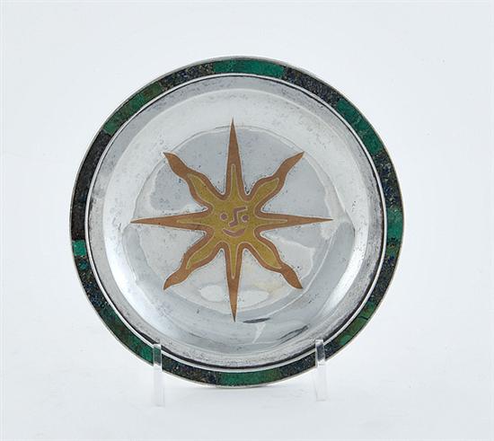 Taxco mixed-metal dish by Los