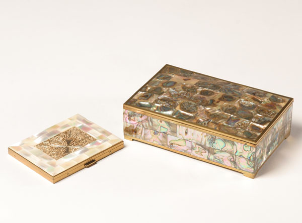 Taxco mother of pearl box with