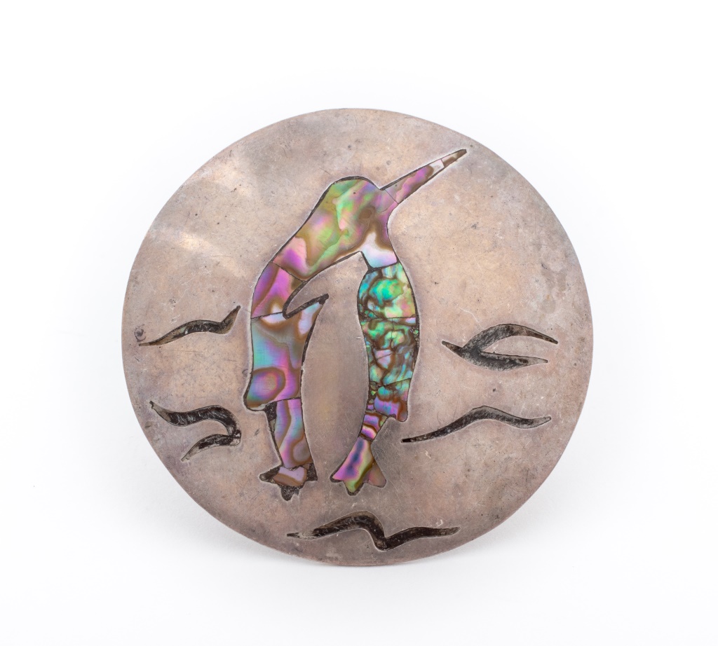 TAXCO SILVER ABALONE SHELL INLAY