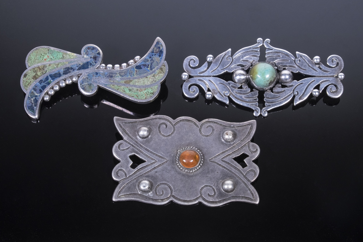 TAXCO STERLING BROOCHES Lot of