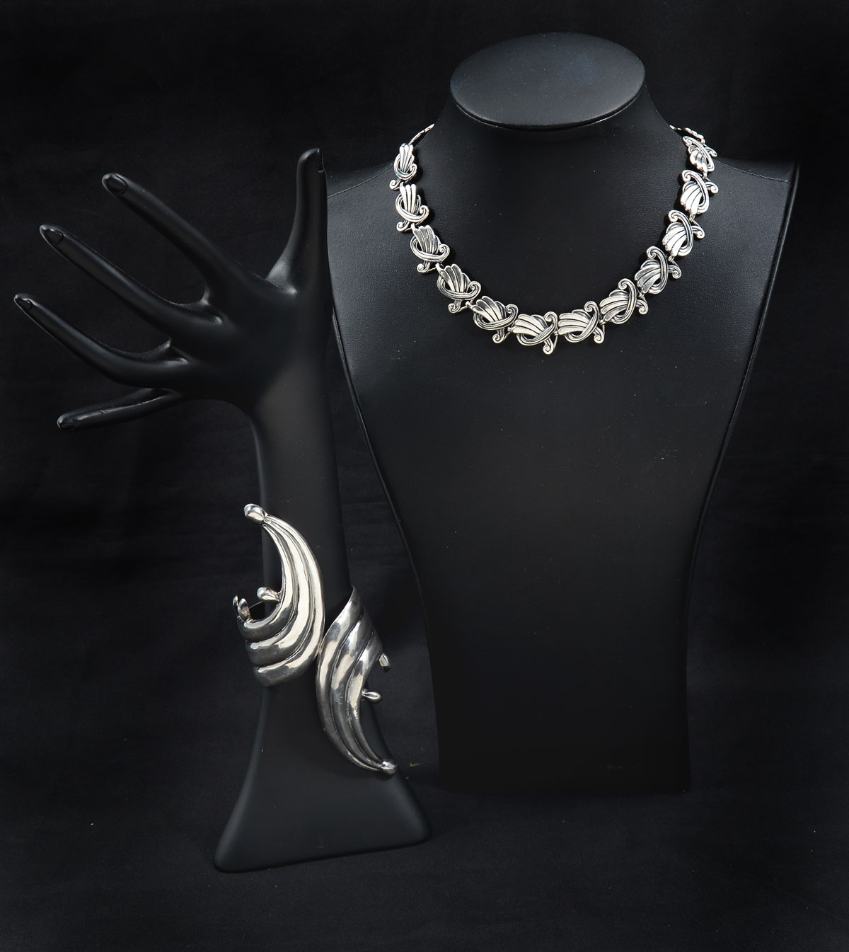 TAXCO STERLING NECKLACE & BRACELET: