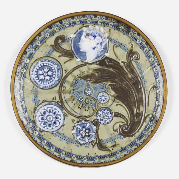 Taxile Doat. plaque. glazed