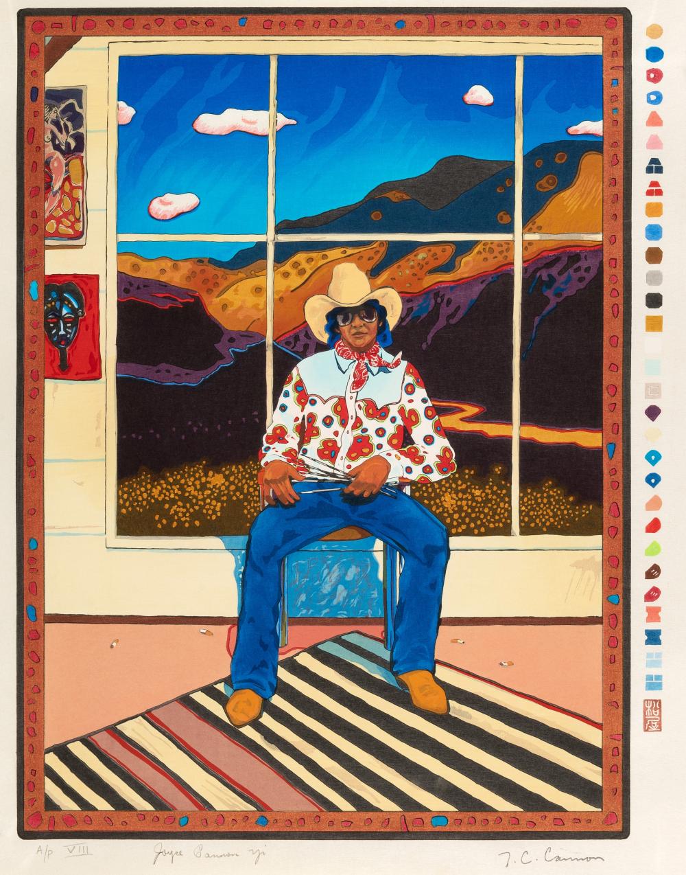T.C. CANNON, SELF PORTRAIT IN THE