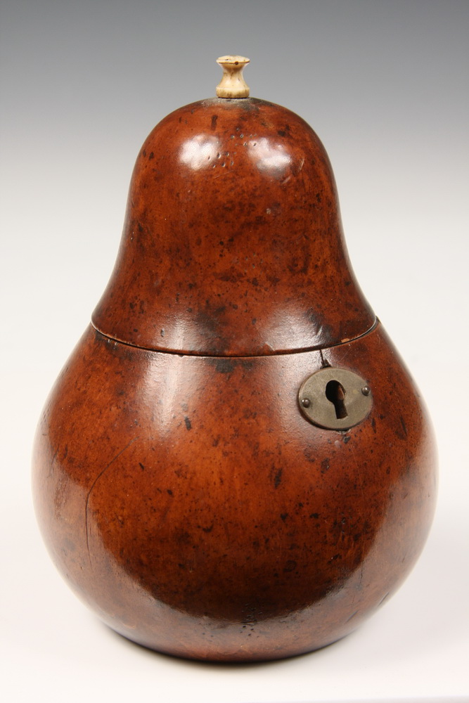 TEA CADDY - Early English Fruitwood