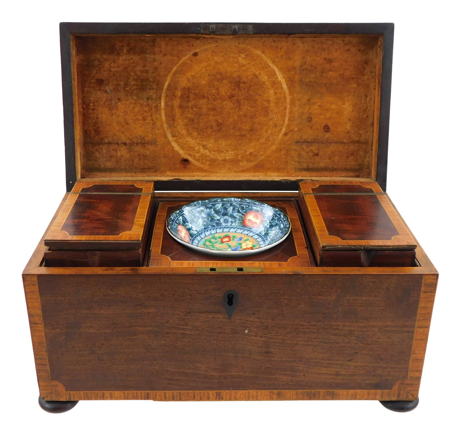 TEA CADDY, ENGLISH, 19TH C.