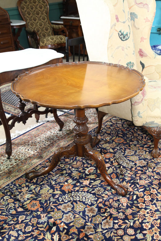 TEA TABLE. Pie crust top on a