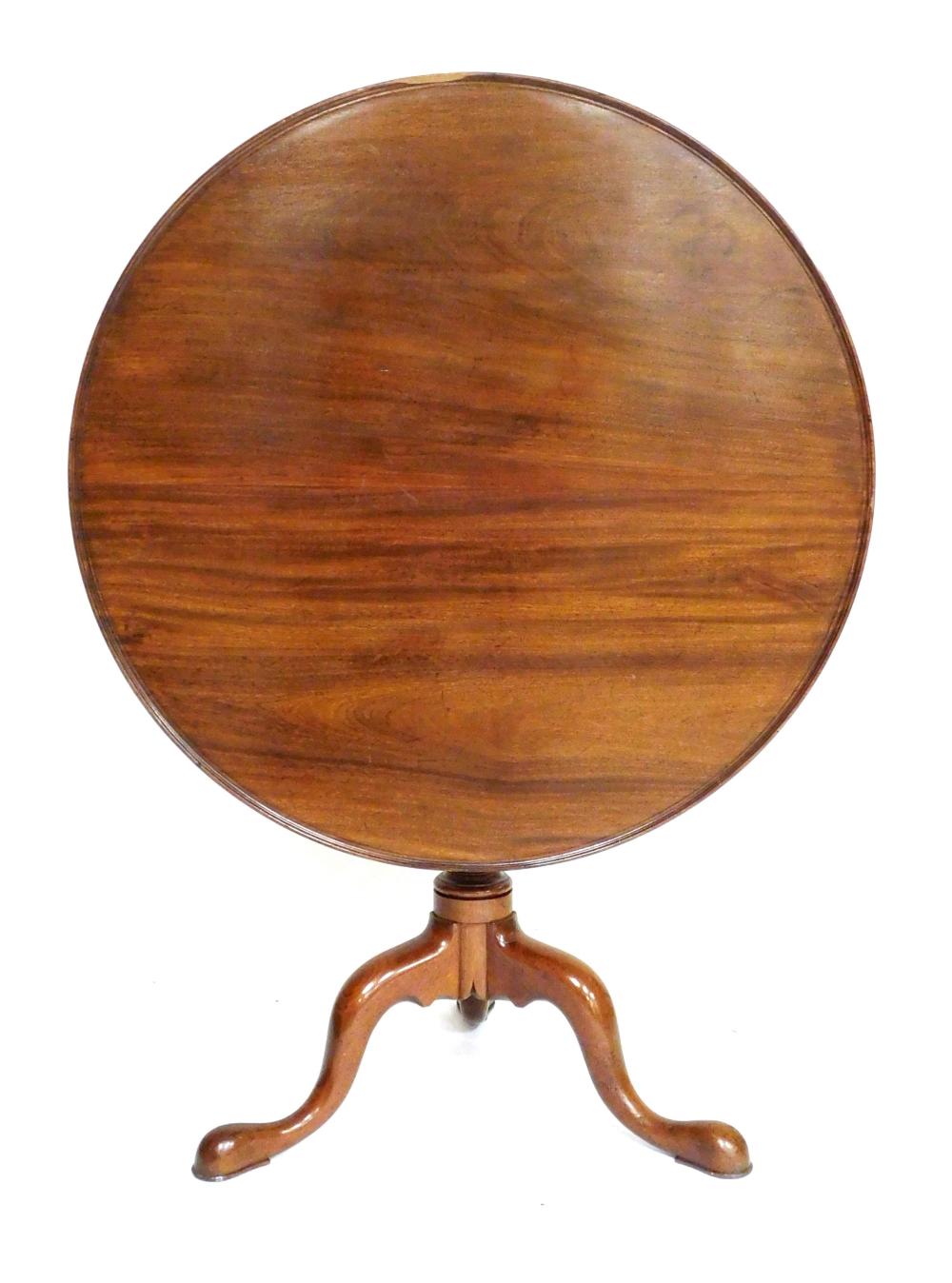 TEA TABLE, ROUND DISH EDGE TOP,