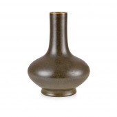 TEADUST-GLAZED PEAR-SHAPED VAS