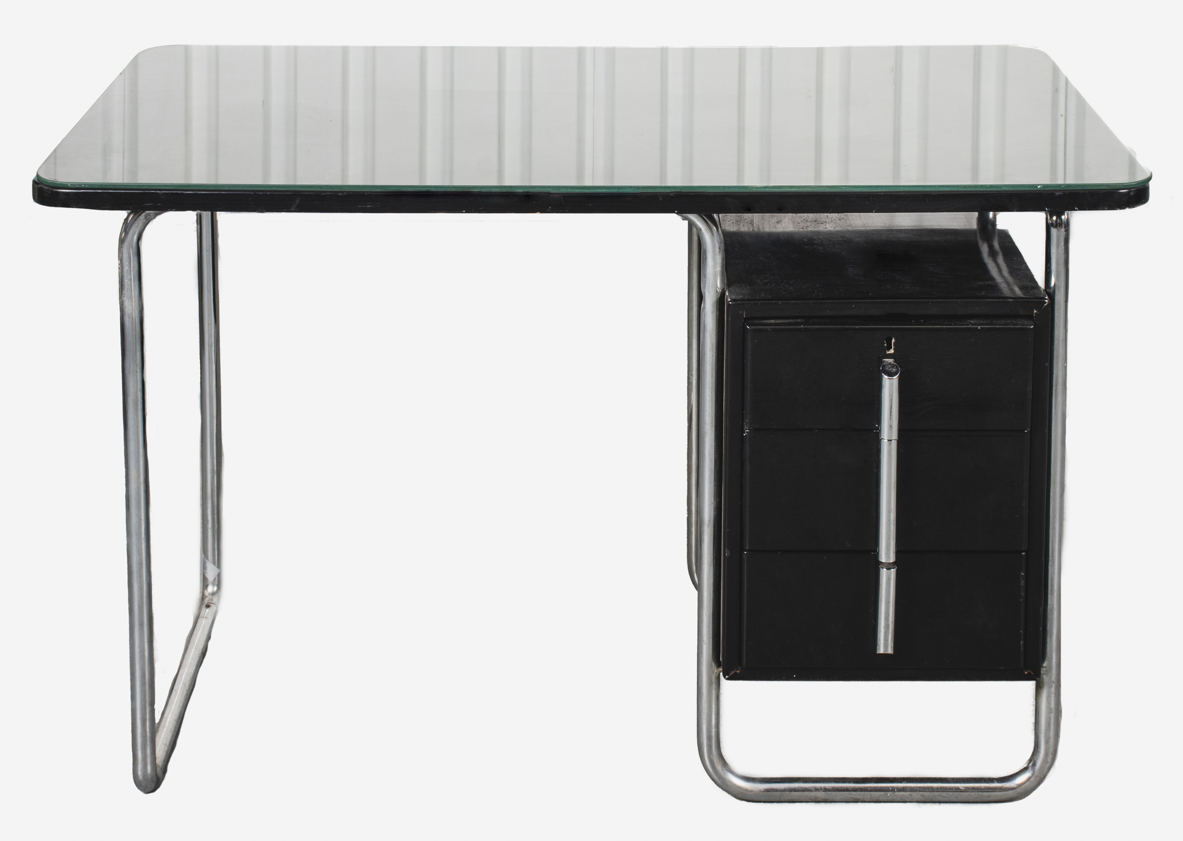 TEAGUE ATTR. ART DECO BLACK LACQUER
